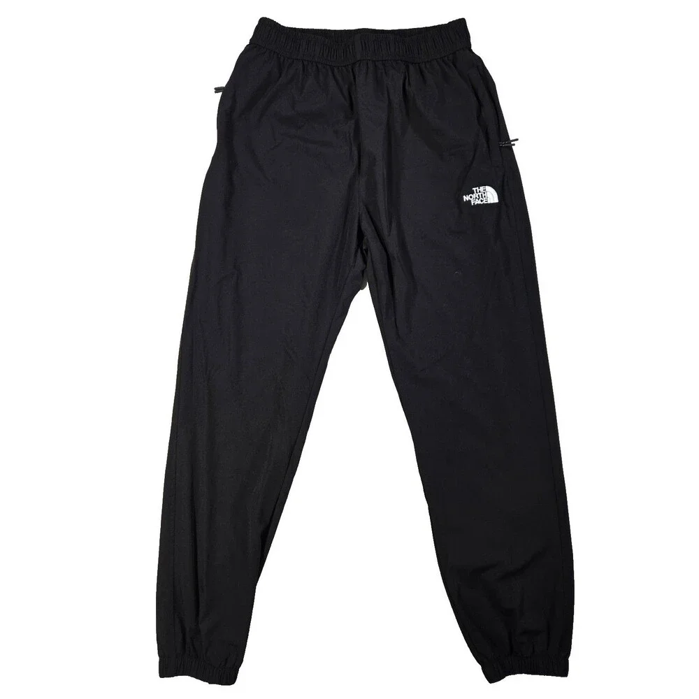 Mens The North Face Jogger Track Pants Black Elastic Waist Zip Pocket 27x28